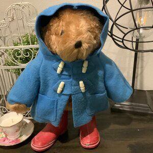 Paddington Bear Vintage Eden Toys Blue Coat Red Boots